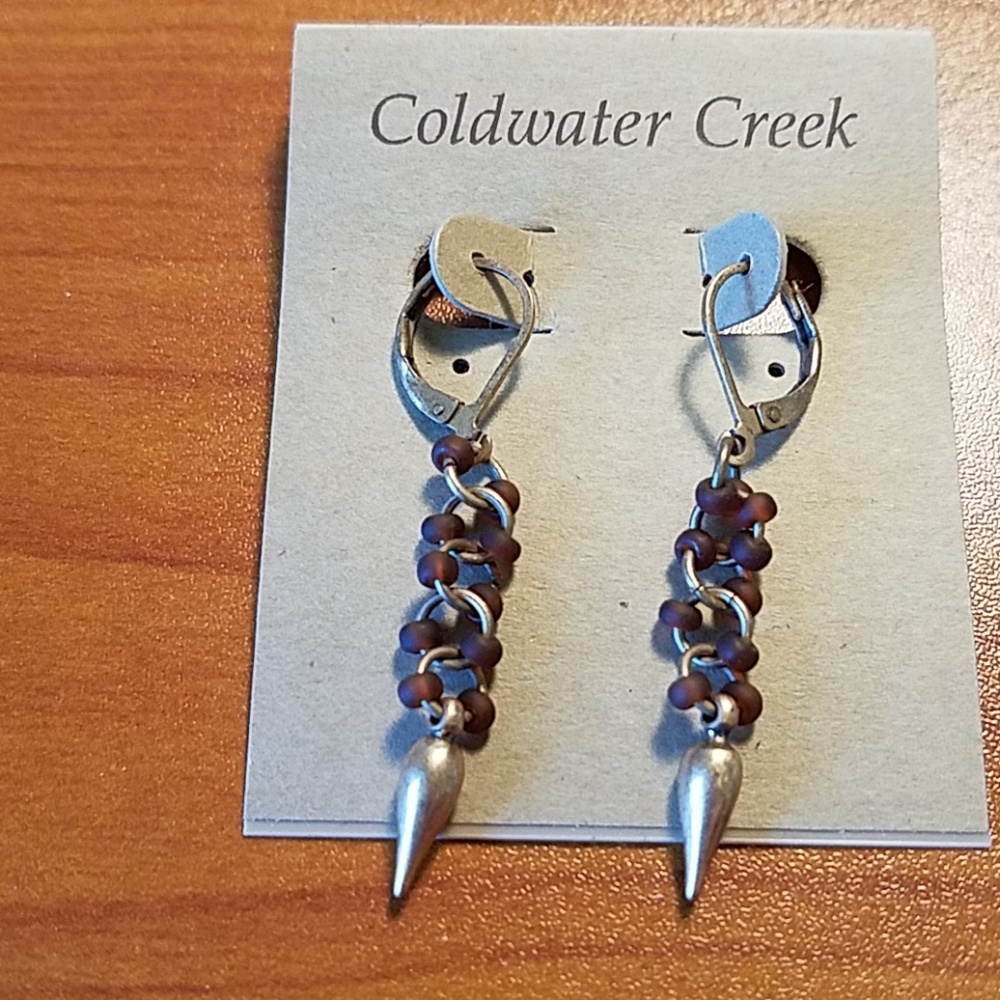 Beads and teardrop earrings